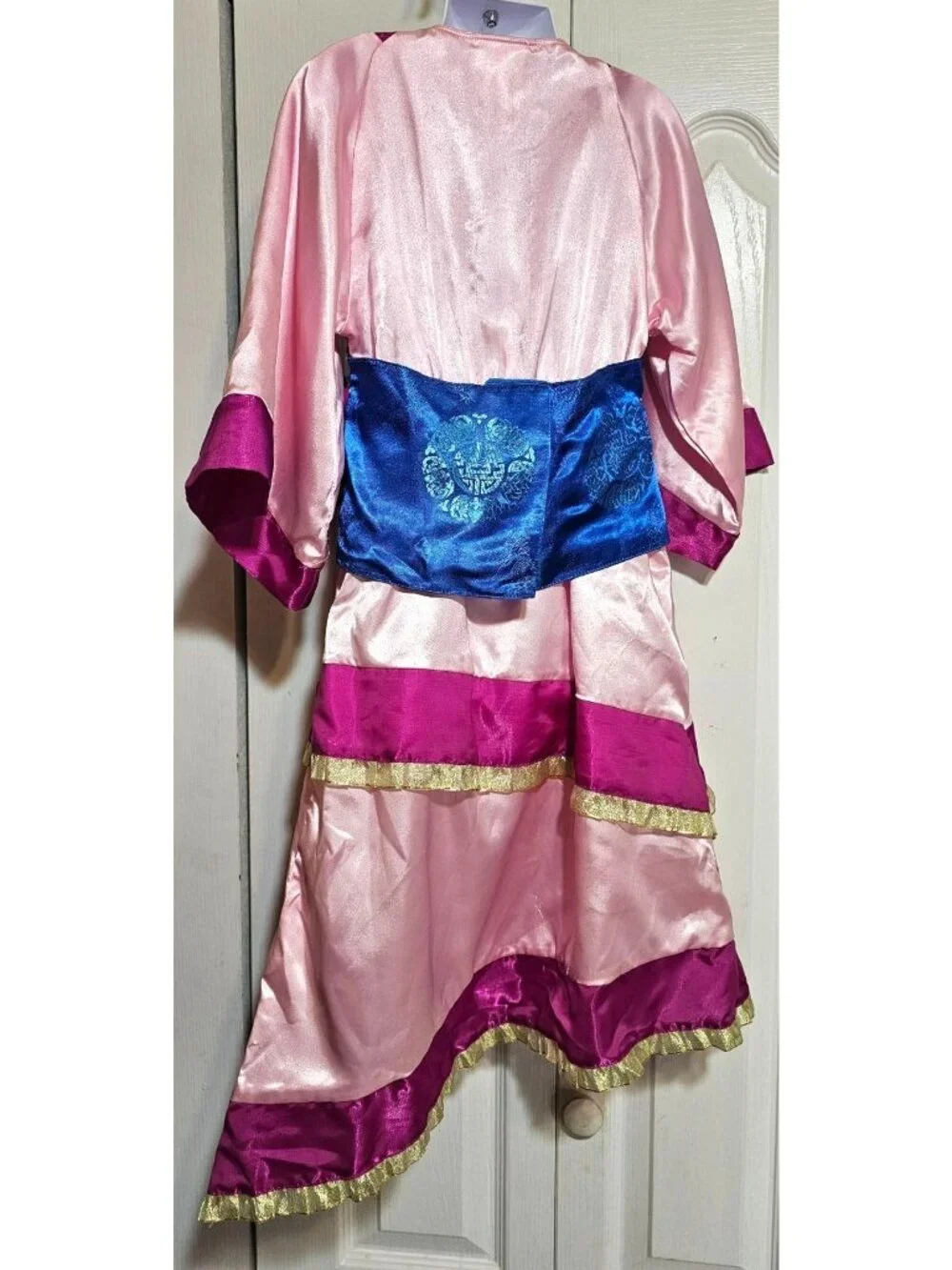 Disney Store Princess Mulan Costume Girls 5-6 Pink Red Dress up Halloween Kids - Picture 2 of 4